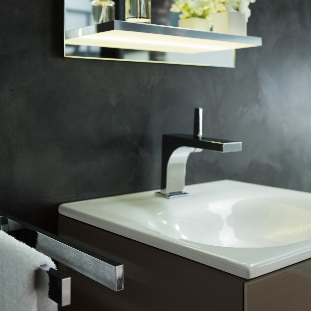 Product Lifestyle image of the Keuco Edition 11 Single Lever Basin Mixer 110 51104 010100